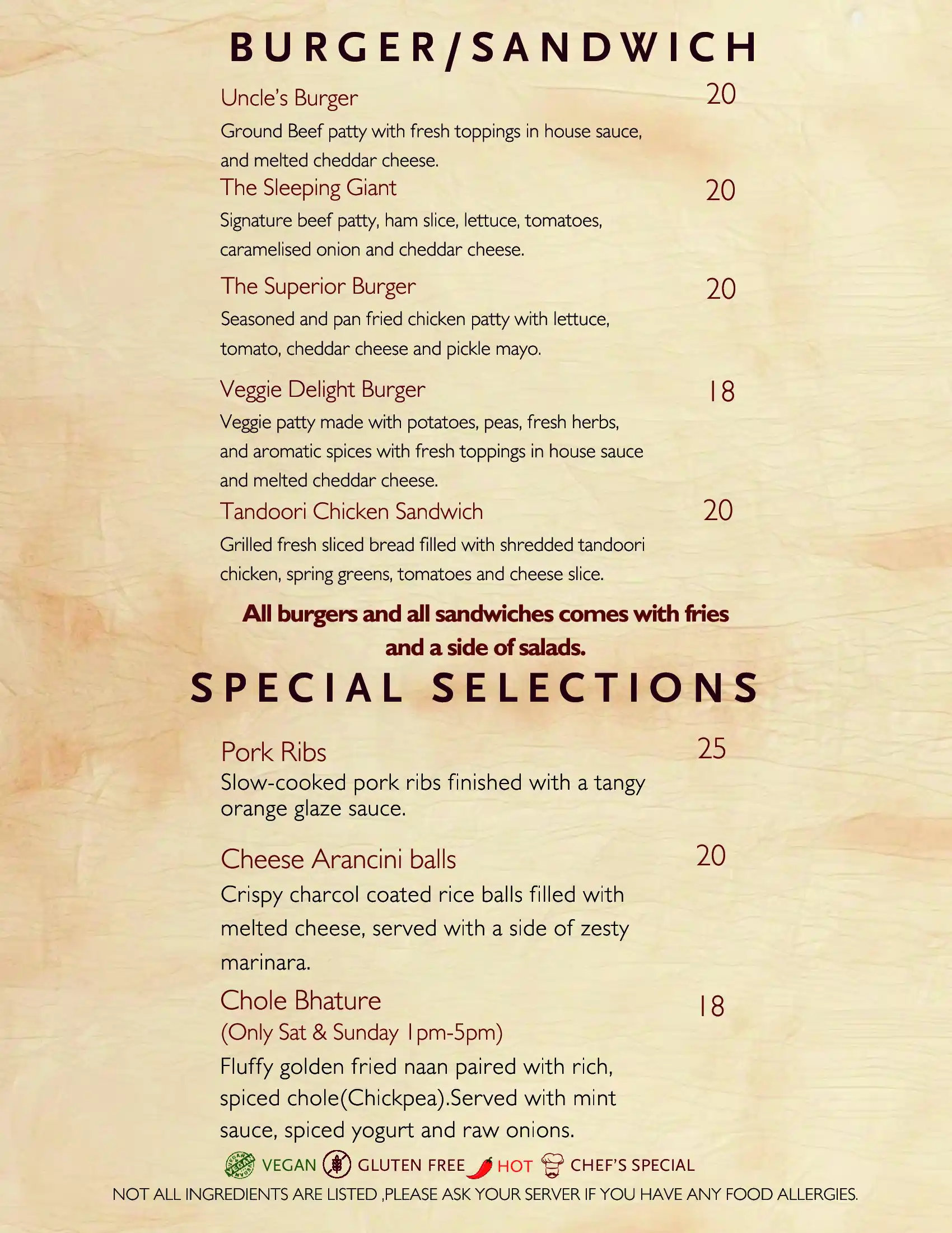menu image